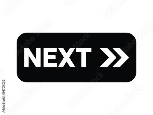 Next Button Icon with Arrow Pointer for Website and App Interface