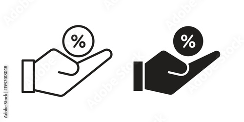 Take credit icon vector illustrations. vector glyph flat icons