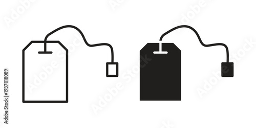 Tea bag icon vector illustrations. vector glyph flat icons