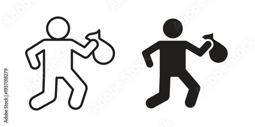 Thief icon vector illustrations. vector glyph flat icons
