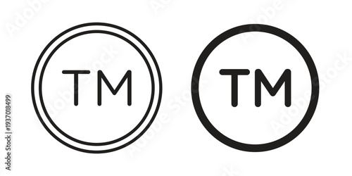 TM trademark icon vector illustrations. vector glyph flat icons