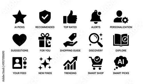 Ai icons for personalization and shopping assistance