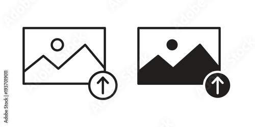 Upload photo icon vector illustrations. vector glyph flat icons