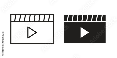 Video icon vector illustrations. vector glyph flat icons