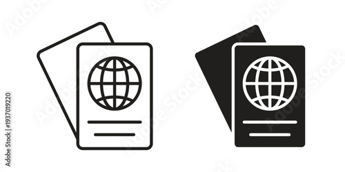 Visa icon vector illustrations. vector glyph flat icons