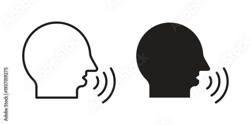 Voice recognition icon vector illustrations. vector glyph flat icons