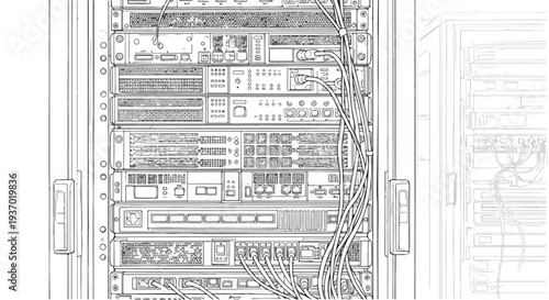 Global data server network technology sketch