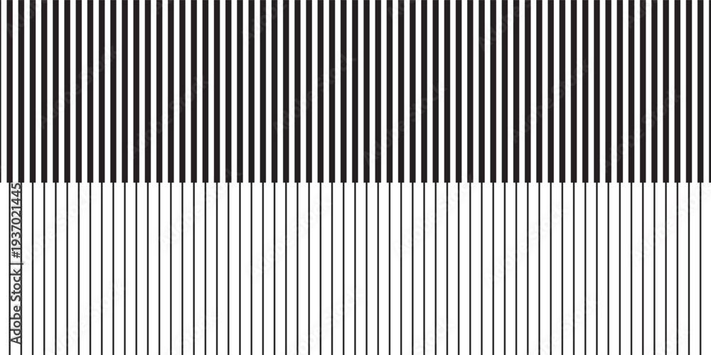 Obraz premium Striped halftone pattern. Black and white monochrome background with vertical lines. Minimalistic print