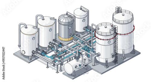 Industrial Storage Tanks and Piping System