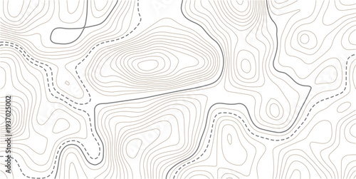Seamless space white and black location wave outline topography map diagram.Background of the topographic map. Topographic map lines, contour background. Geographic abstract grid.