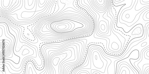 Seamless space white and black location wave outline topography map diagram.Background of the topographic map. Topographic map lines, contour background. Geographic abstract grid.