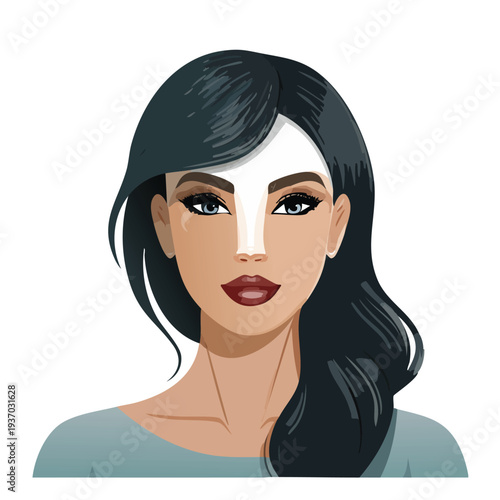 Woman with face mask portrait beauty treatment