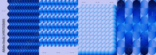 A modern gradient poster collection set with vibrant color transitions minimalist vector templates for social media promotions events and creative branding