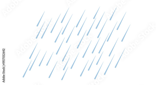 Set of blue rain lines vector
