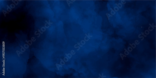 Blue smoke in dark background. Texture and desktop picture. A stunning nocturnal skyscape with a dramatic storm approaching. Blue Mist Texture for Fantasy or Atmospheric Visual Backgrounds. 