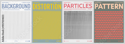 Image of many rectangular flat shapes. Transition effect. Wavy pattern with optical illusion. Abstract striped background. Texture. Cover design template. Illustration for brochure, poster or flyer.