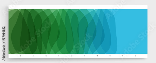 Abstract wavy background. Pattern with translucent overlapping layers. Dynamic effect. Gradient colour. Modern screen design for mobile app and web. Vector for brochure, banner, flyer or presentation.