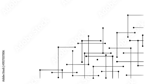 Colorful digital network mesh with connected dots technology communication data system vector illustration