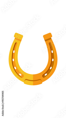 A golden horseshoe stands on its own. A symbol of luck and good fortune. This image captures the essence of hope and positive outcomes. 