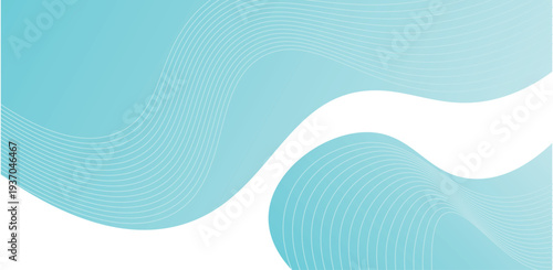 Blue Abstract Wave Background With Smooth Flow Line Pattern