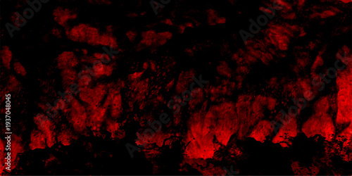 Red color paint cracks background, Weathered rustic surface, Dry leak paint backdrop. Abstract textured background with glowing white outlines and dark purple. Brown and dark gray rough grainy stone a
