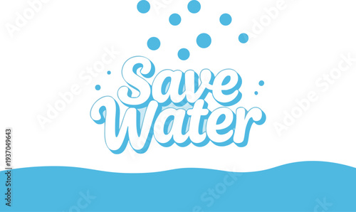 PrinSave water vector with droplets and wave design symbol promoting conservation sustainability and global environmental awarenesst