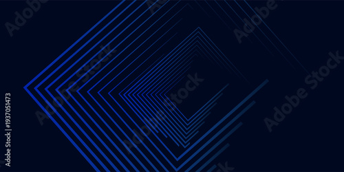 Futuristic abstract geometric background, multiple concentric square outlines rotated slightly and forming a deep tunnel perspective, optical depth effect