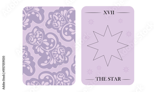 The Star Tarot Card – Major Arcana XVII Esoteric Spiritual Vector Design