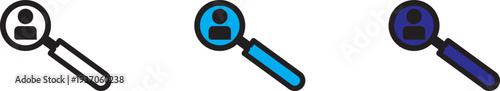 hiring icon set. Search job icon. vacancy sign. search people. Person avatar. Search profile icon. Human resources concept
