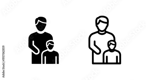 Father and Son Icon - Family Relationship Symbol
