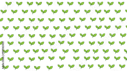 Green leaf eco friendly seamless pattern natural sustainability background