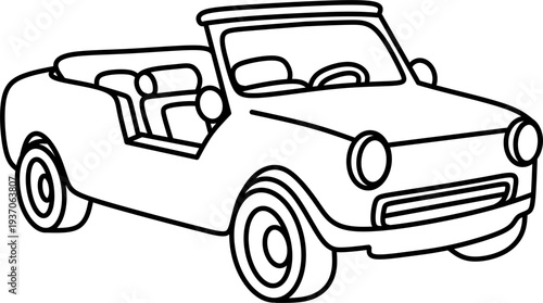 Simple car line art.