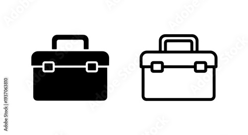 Modern Briefcase Icon for Business