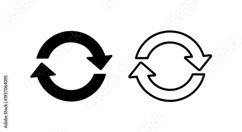 Refresh Icon: Circular Arrows for Repeat and Reload Actions