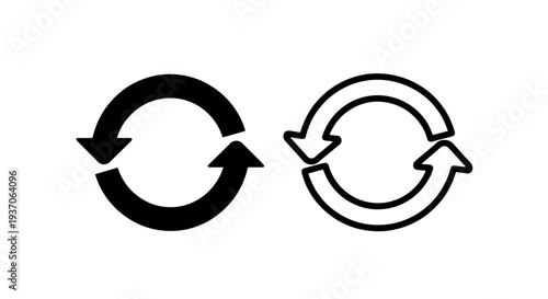 Circular Arrows Icon Set: Repeat and Refresh Symbols