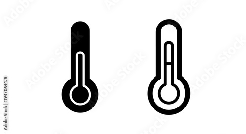 Thermometer Temperature Icon Vector for Climate and Health Measurement