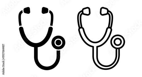 Stethoscope Medical Device Icon Vector for Doctor Diagnosis Healthcare