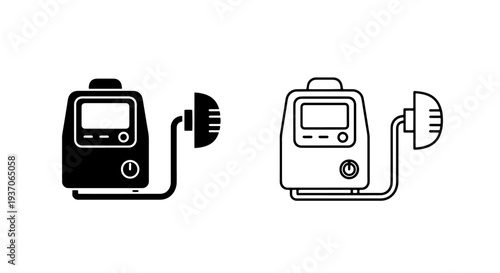 Nebulizer Inhaler Icon for Respiratory Therapy Treatment