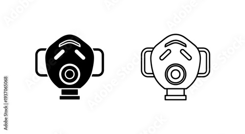 N95 Respirator Mask Icon for Air Filtration and Protection