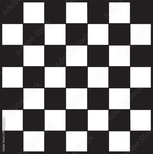 Chess Board Top View Pattern Black Vector Illustration