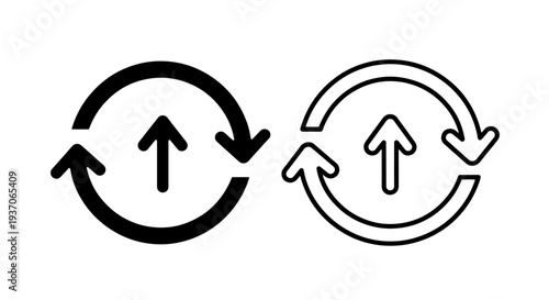 Upload Refresh Cycle Icon - Data Transfer and Process Symbol