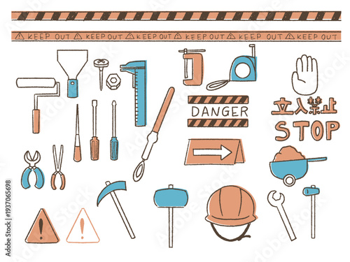 工具のイラストセット