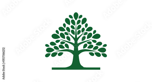 Green tree illustration on white background