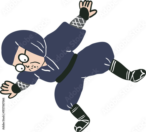 天井の術で天井に張り付く忍者2