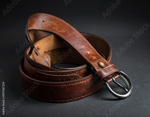 black leather belt