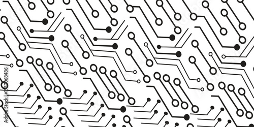 seamless pattern with electronic components