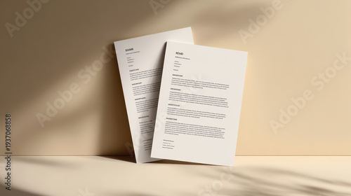 Clean Layout CV Mockup for Portfolio and Career Display