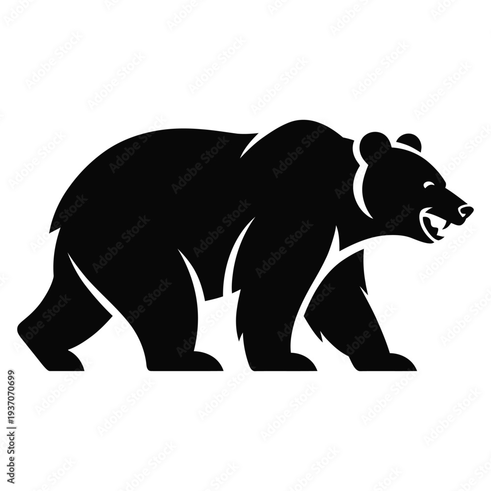 Fototapeta premium silhouette of bear