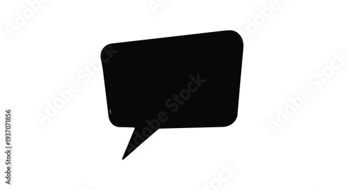 Black speech bubble icon for communication