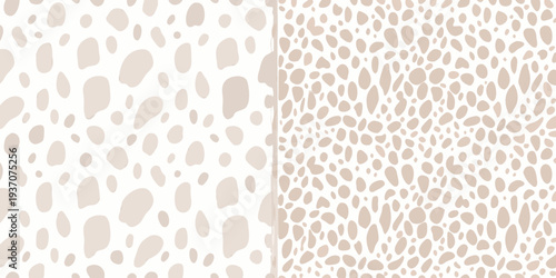 Abstract beige and white spotted pattern resembling animal print